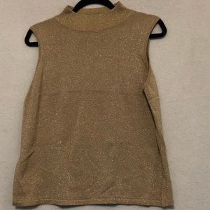 🟢Holiday golden sleeveless shirt